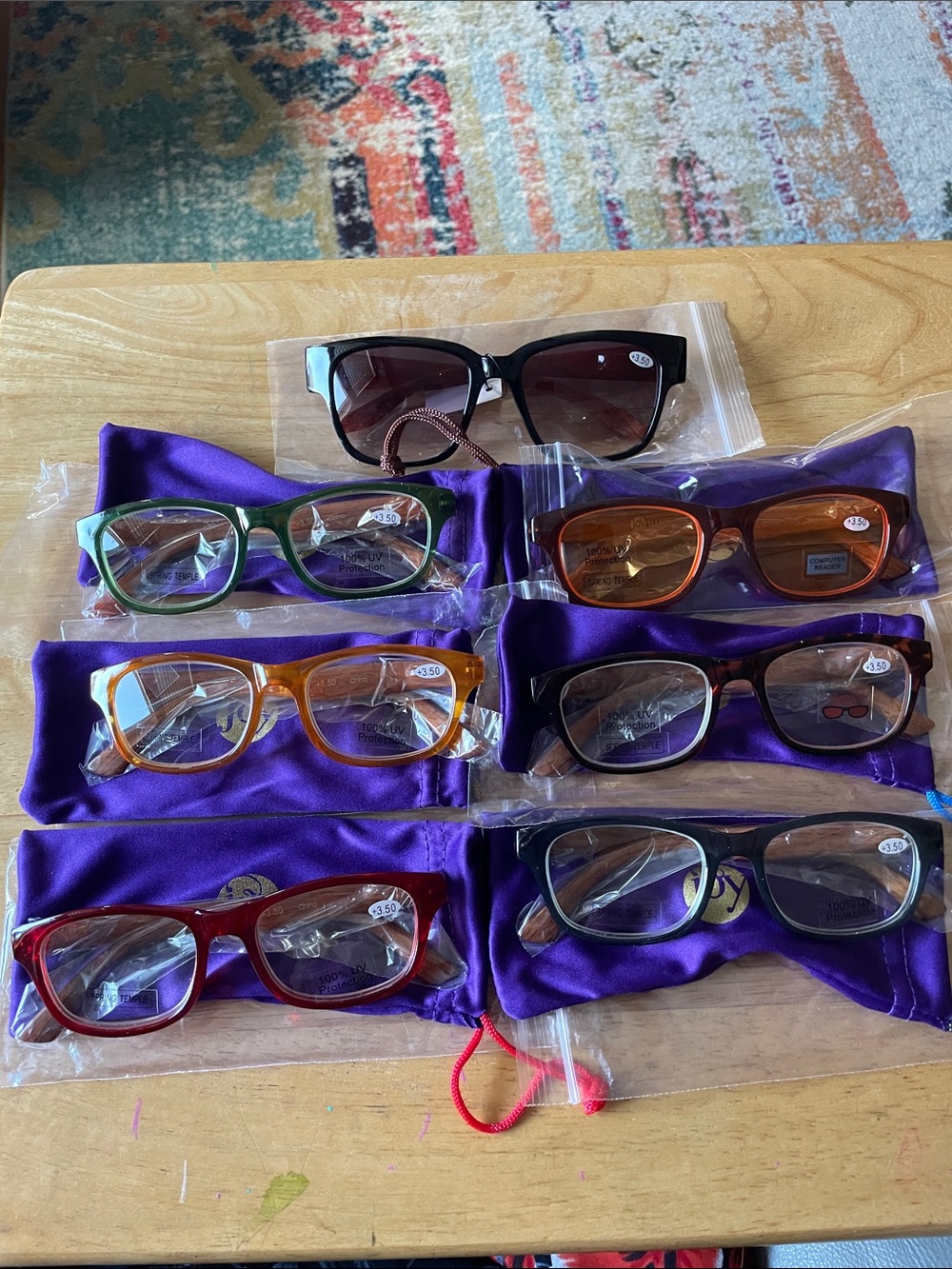 7 New Pairs Joy Mangano +3.50 Women's Reading Glasses - Multi-Color Set